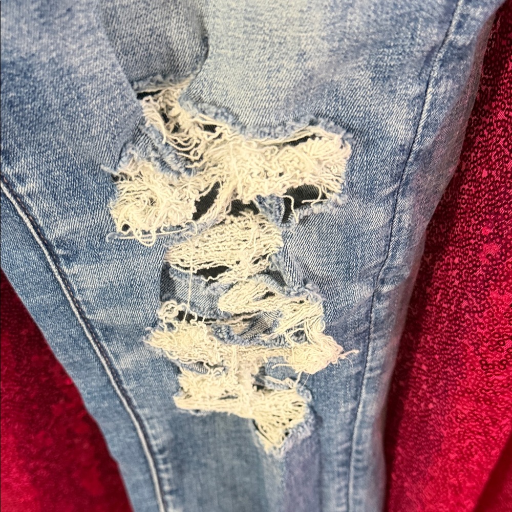 American Eagle Outfitters Skinny Distressed Jeans - Blue - Picture 3 of 8